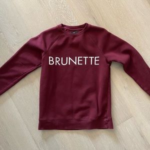 brunette the label crew neck sweatshirt